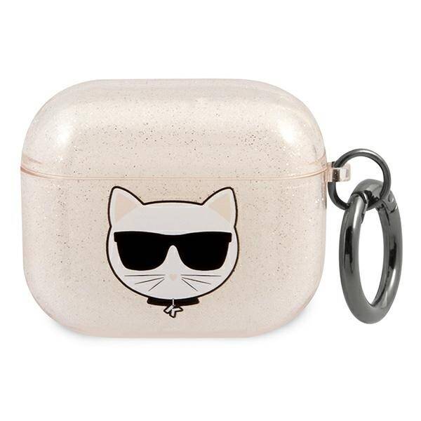 ETUI DO AIRPODS 3 KARL LAGERFELD COVER CHOUPETTE GOLD GLITTER