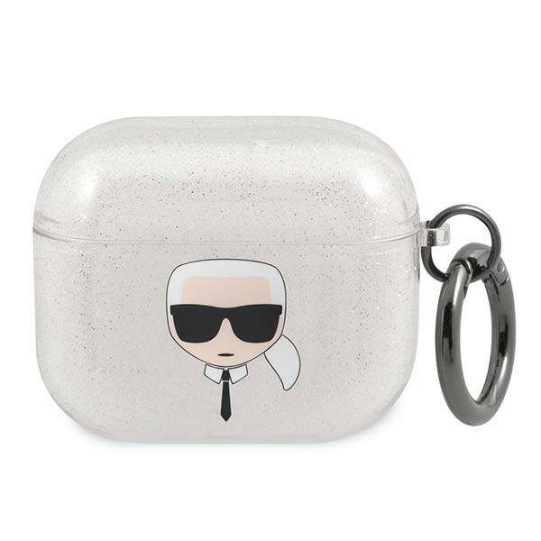 ETUI DO AIRPODS 3 KARL LAGERFELD COVER SILVER GLITTER