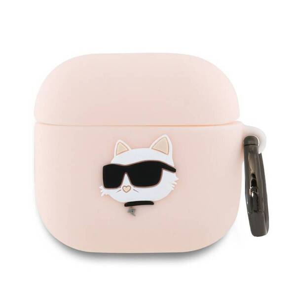 ETUI DO AIRPODS 4 KARL LAGERFELD CHOUPETTE HEAD 3D RÓŻOWE