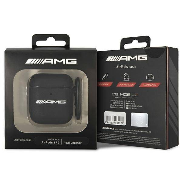 ETUI DO AIRPODS AMG COVER LEATHER BLACK