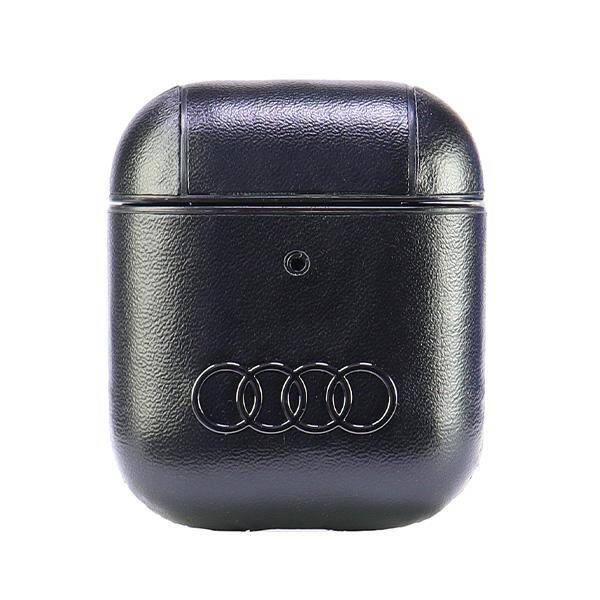 ETUI DO AIRPODS AUDI LEATHER BIG LOGO CZARNE COVER