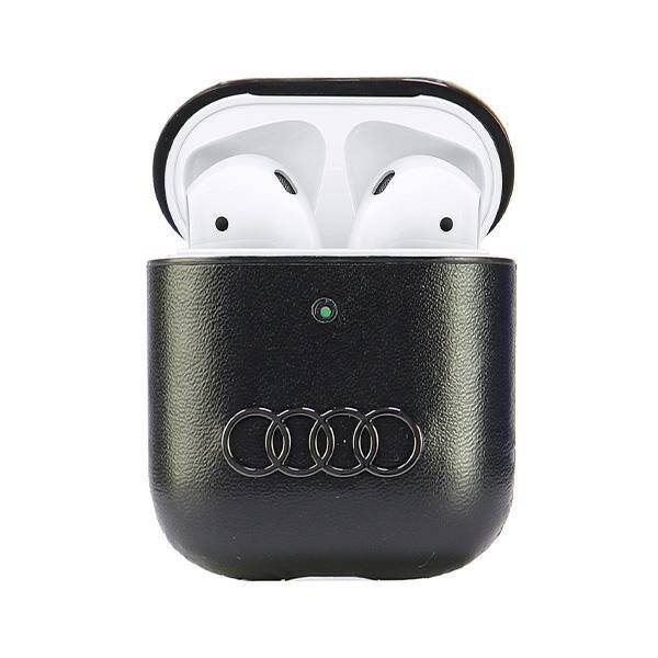 ETUI DO AIRPODS AUDI LEATHER BIG LOGO CZARNE COVER