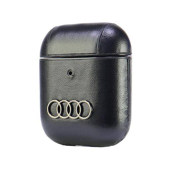 ETUI DO AIRPODS AUDI LEATHER BIG LOGO CZARNE COVER