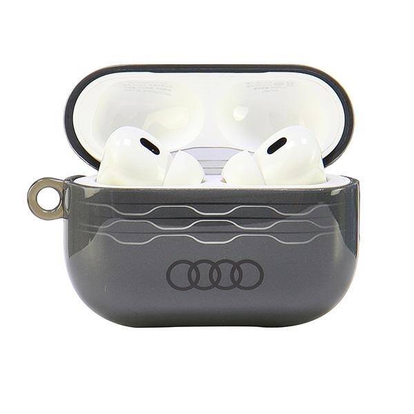 ETUI DO AIRPODS PRO 2 AUDI IML GEOMETRIC PATTERN COVER SZARE