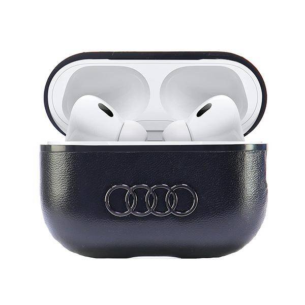 ETUI DO AIRPODS PRO 2 AUDI LEATHER BIG LOGO COVER CZARNE