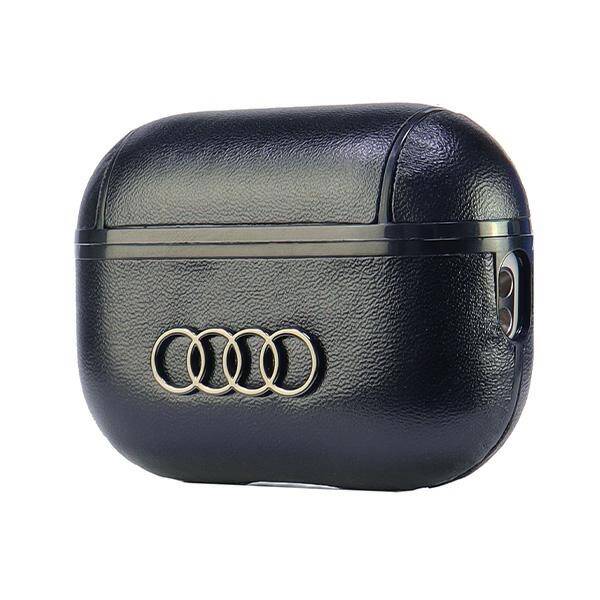 ETUI DO AIRPODS PRO 2 AUDI LEATHER BIG LOGO COVER CZARNE