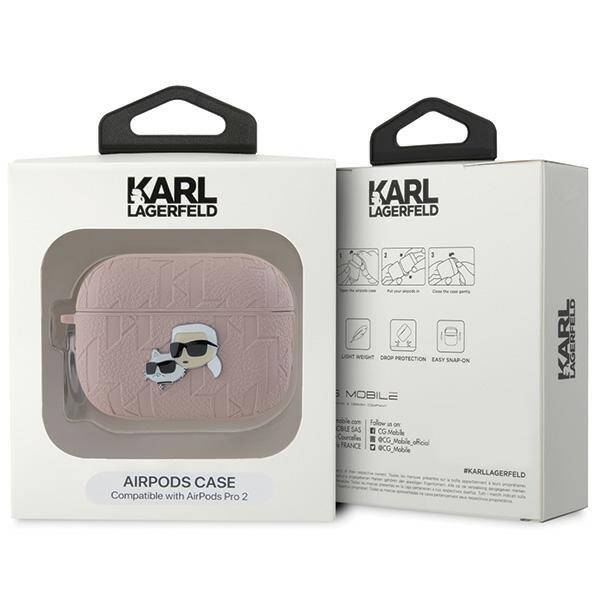 ETUI DO AIRPODS PRO 2 KARL LAGERFELD MONOGRAM KARL & CHOUPETTE HEAD COVER