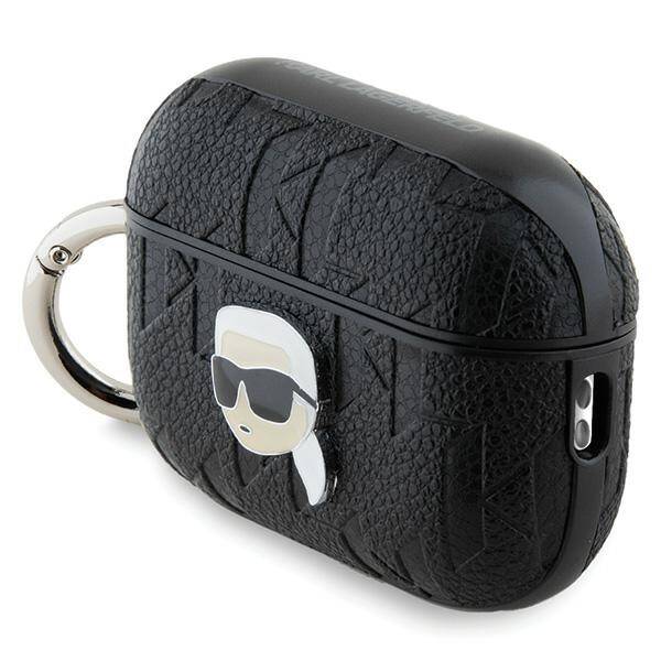 ETUI DO AIRPODS PRO 2 KARL LAGERFELD MONOGRAM KARL HEAD COVER CZARNE