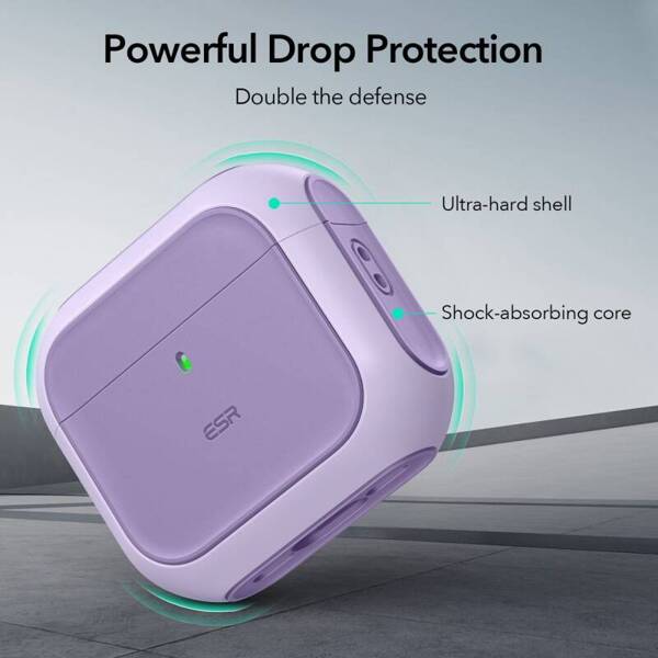 ETUI DO APPLE AIRPODS 4 ESR ORBIT HALOLOCK MAGSAFE FIOLETOWE