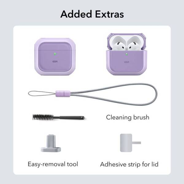 ETUI DO APPLE AIRPODS 4 ESR ORBIT HALOLOCK MAGSAFE FIOLETOWE