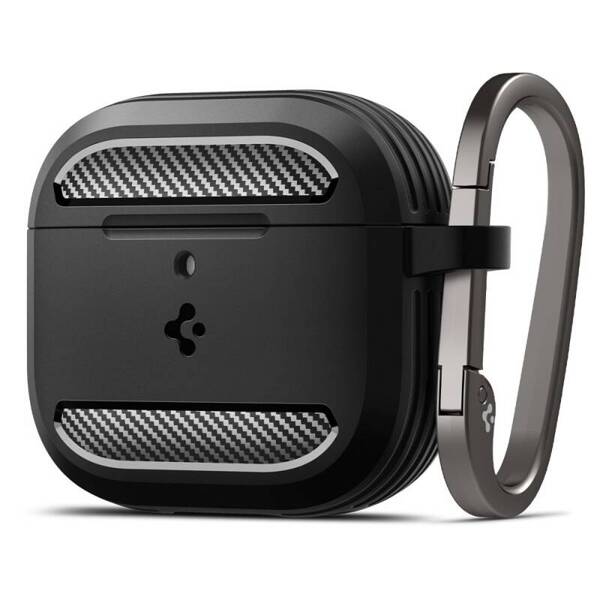 ETUI DO APPLE AIRPODS 4 SPIGEN RUGGED ARMOR CZARNY MAT