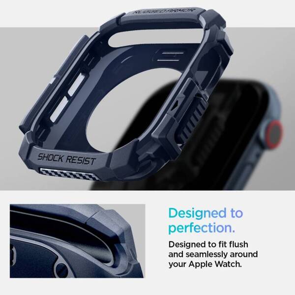 ETUI DO APPLE WATCH 10 46 MM SPIGEN RUGGED ARMOR  NAVY BLUE