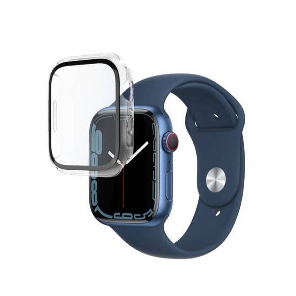 ETUI DO APPLE WATCH 45MM ZE SZKŁEM HARTOWANYM FIXED PURE PRZEZROCZYSTE