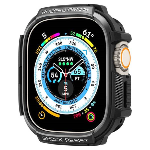 ETUI DO APPLE WATCH ULTRA 2 / ULTRA 49MM SPIGEN RUGGED ARMOR CZARNE