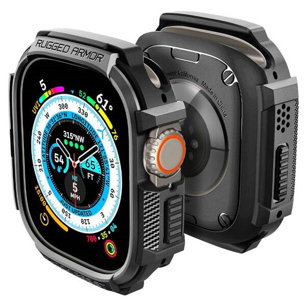 ETUI DO APPLE WATCH ULTRA 2 / ULTRA 49MM SPIGEN RUGGED ARMOR CZARNE