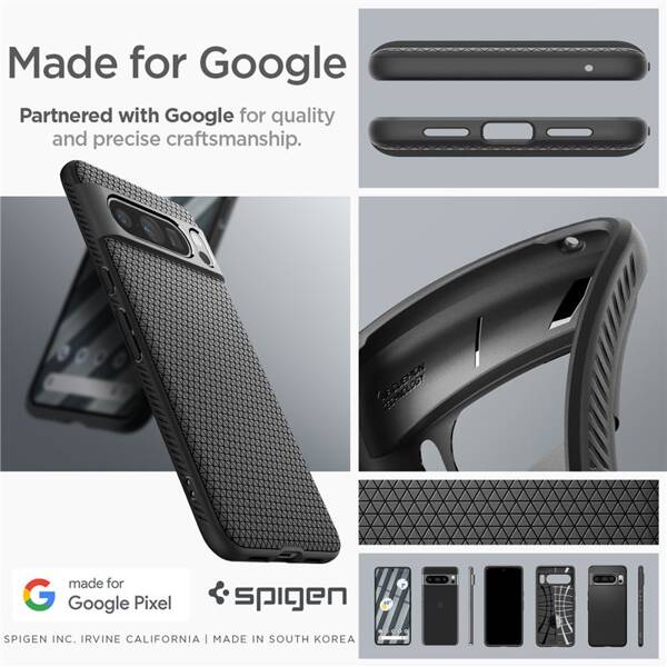 ETUI DO GOOGLE PIXEL 8 PRO SPIGEN LIQUID AIR CZARNE