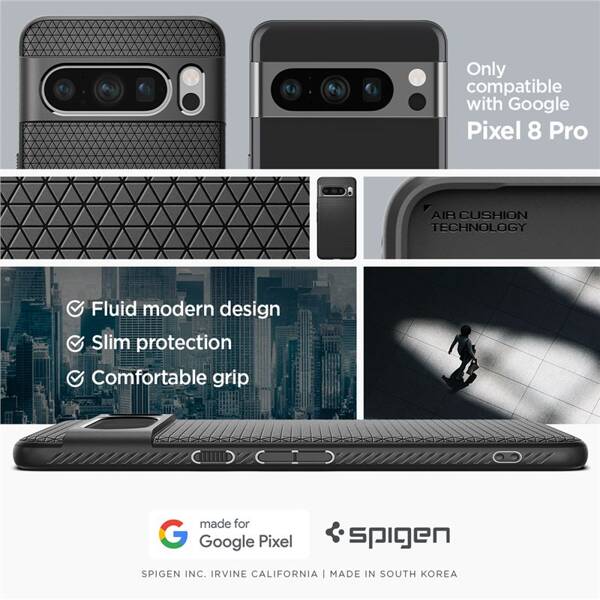 ETUI DO GOOGLE PIXEL 8 PRO SPIGEN LIQUID AIR CZARNE