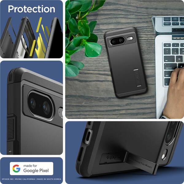 ETUI DO GOOGLE PIXEL 8 SPIGEN TOUGH ARMOR CZARNE