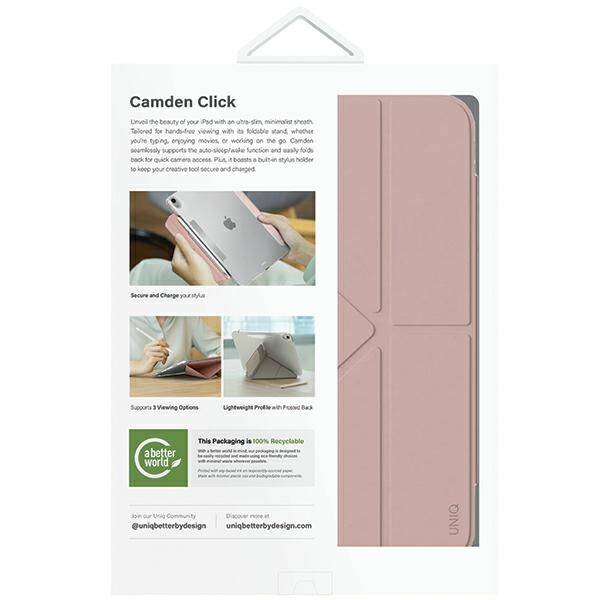 ETUI DO IPAD AIR 11" (2024) UNIQ CAMDEN CLICK RÓŻOWE