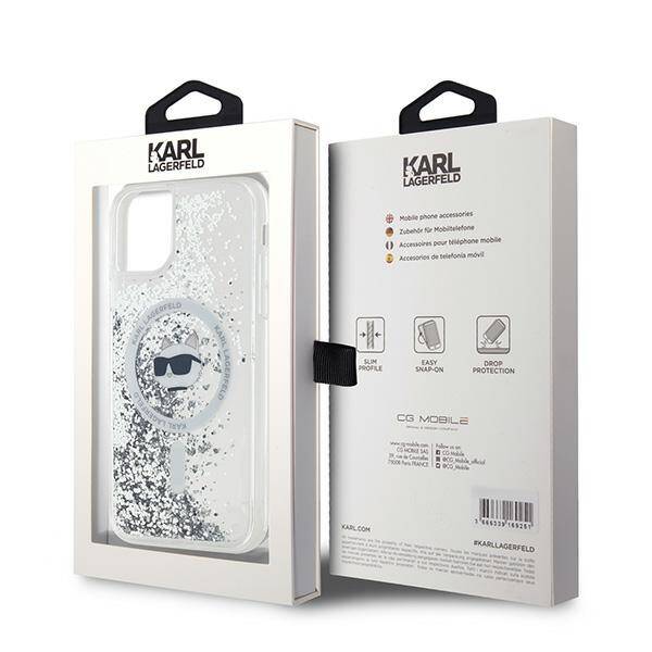 ETUI DO IPHONE 11 / XR 6.1" KARL LAGERFELD LIQUID GLITTER CHOUPETTE HEAD