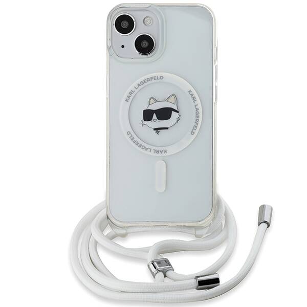 ETUI DO IPHONE 13 / 14 / 15 KARL LAGERFELD IML CHOUPETTE HEAD&CORD MAGSAFE