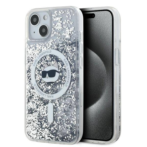 ETUI DO IPHONE 13 KARL LAGERFELD LIQUID GLITTER CHOUPETTE HEAD MAGSAFE