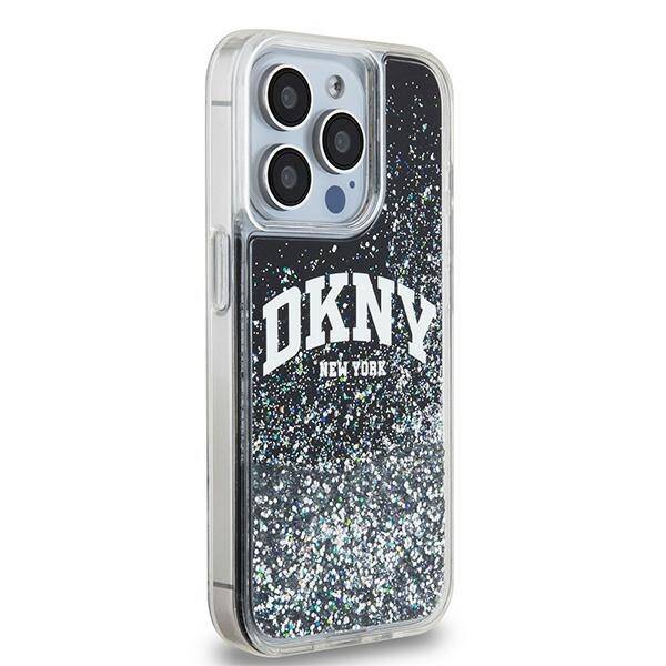 ETUI DO IPHONE 13 PRO / 13 6.1" DKNY LIQUID GLITTER BIG LOGO CZARNE