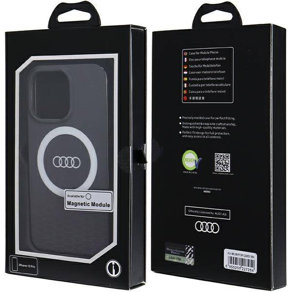 ETUI DO IPHONE 13 PRO AUDI IML BIG LOGO MAGSAFE CZARNE