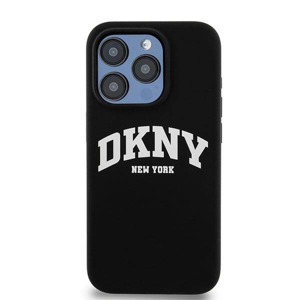 ETUI DO IPHONE 13 PRO DKNY LIQUID SILICONE WHITE PRINTED LOGO MAGSAFE