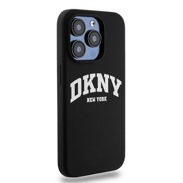 ETUI DO IPHONE 13 PRO DKNY LIQUID SILICONE WHITE PRINTED LOGO MAGSAFE