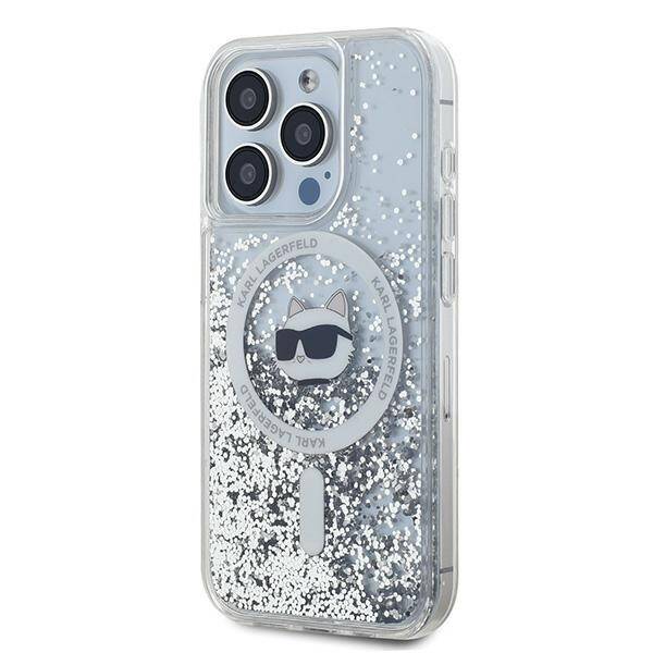 ETUI DO IPHONE 13 PRO KARL LAGERFELD LIQUID GLITTER CHOUPETTE HEAD MAGSAFE