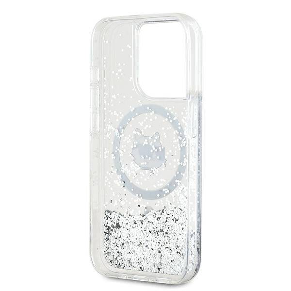 ETUI DO IPHONE 13 PRO KARL LAGERFELD LIQUID GLITTER CHOUPETTE HEAD MAGSAFE