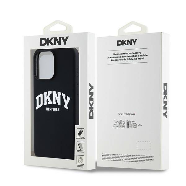 ETUI DO IPHONE 13 PRO MAX DKNY LIQUID SILICONE WHITE PRINTED LOGO MAGSAFE