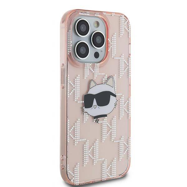 ETUI DO IPHONE 14 PRO KARL LAGERFELD IML CHOUPETTE HEAD & MONOGRAM RÓŻOWE