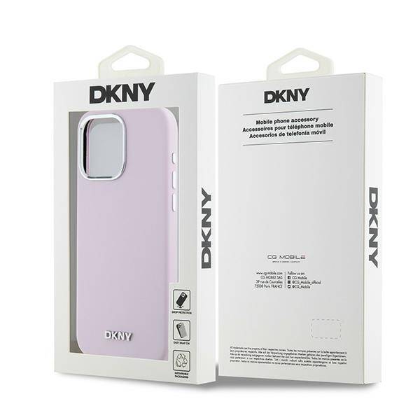 ETUI DO IPHONE 14 PRO MAX DKNY LIQUID SILICONE SMALL METAL LOGO MAGSAFE