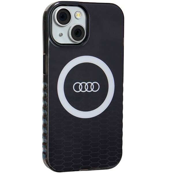 ETUI DO IPHONE 15 / 14 / 13 AUDI IML BIG LOGO MAGSAFE CZARNE