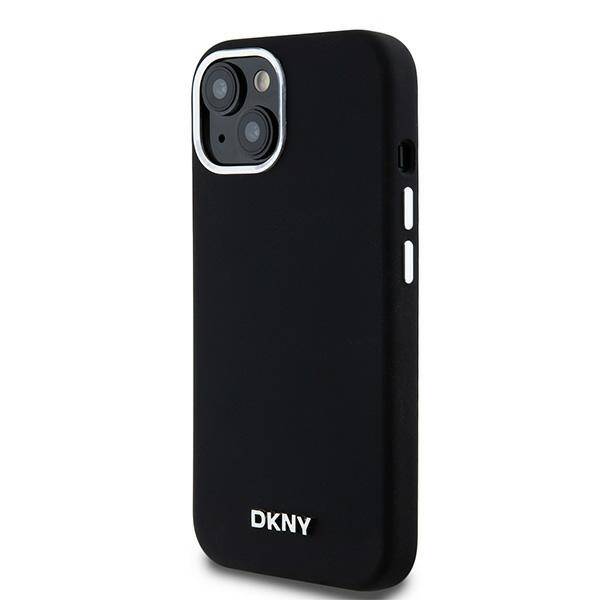 ETUI DO IPHONE 15 / 14 / 13 DKNY LIQUID SILICONE SMALL METAL LOGO MAGSAFE