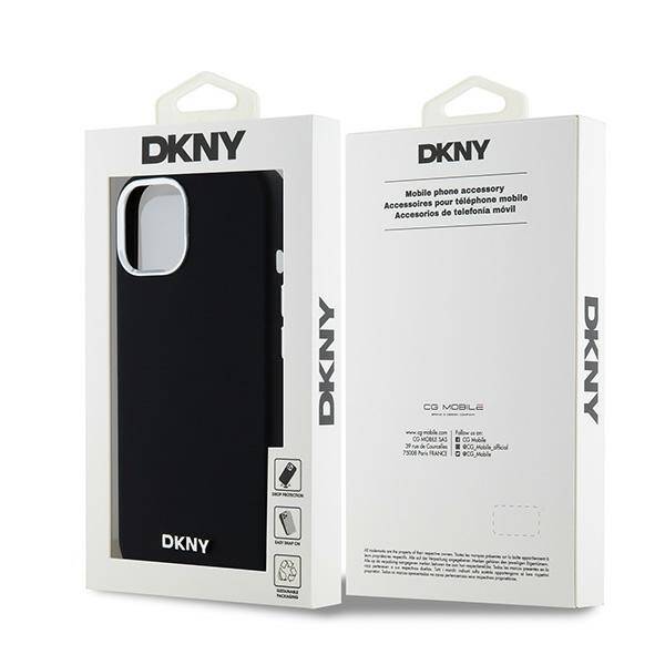 ETUI DO IPHONE 15 / 14 / 13 DKNY LIQUID SILICONE SMALL METAL LOGO MAGSAFE