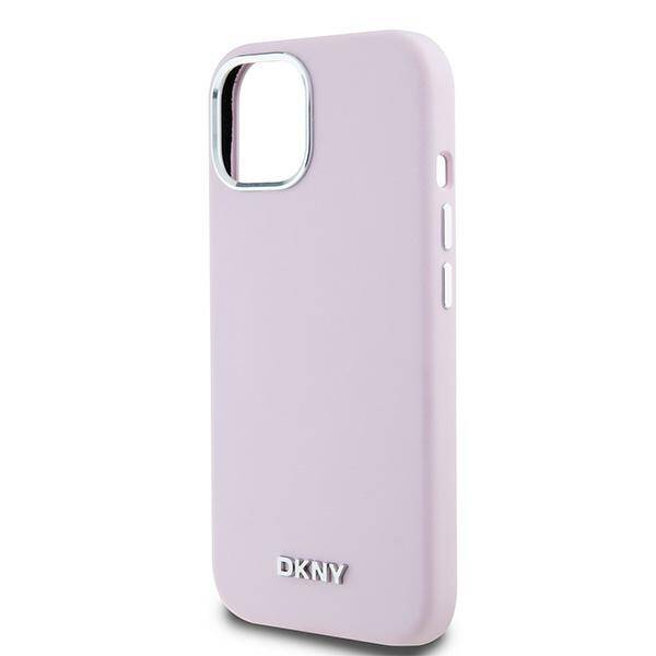 ETUI DO IPHONE 15 / 14 / 13 DKNY LIQUID SILICONE SMALL METAL LOGO MAGSAFE