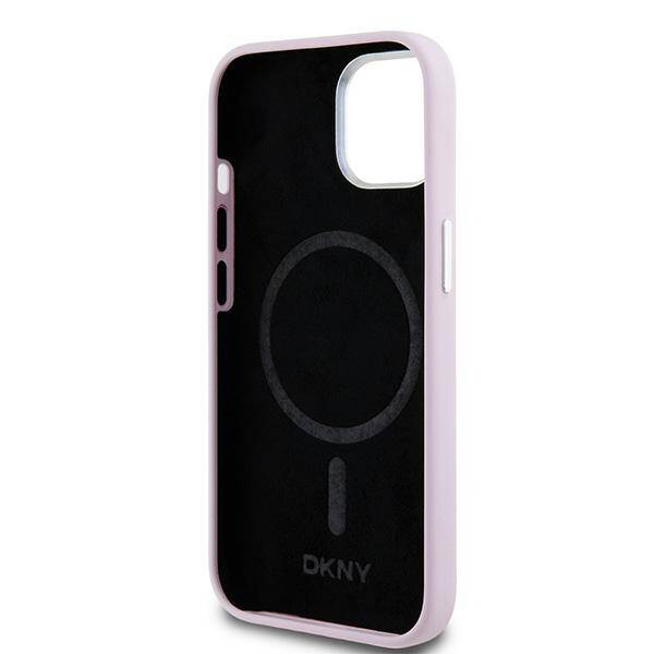 ETUI DO IPHONE 15 / 14 / 13 DKNY LIQUID SILICONE SMALL METAL LOGO MAGSAFE