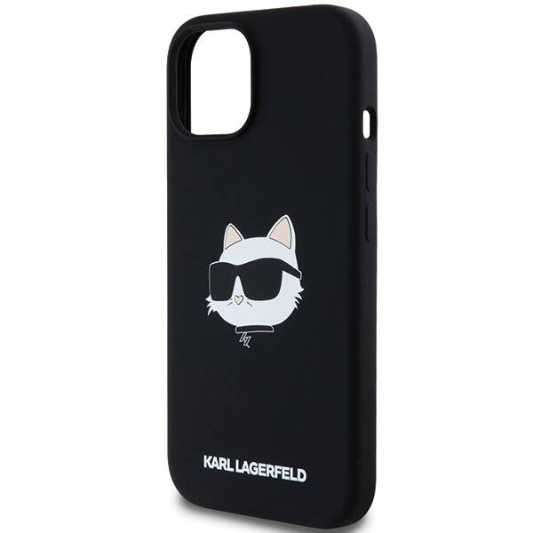 ETUI DO IPHONE 15 / 14 / 13 KARL LAGERFELD CHOUPETTE HEAD MAGSAFE CZARNE