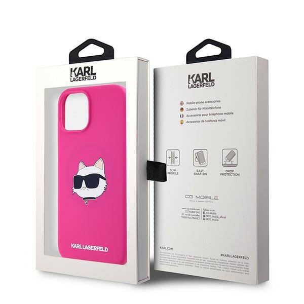 ETUI DO IPHONE 15 / 14 / 13 KARL LAGERFELD SILICONE CHOUPETTE HEAD MAGSAFE