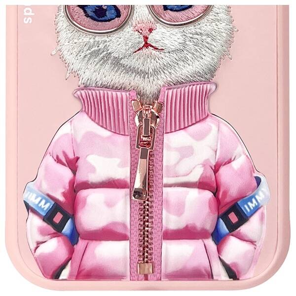 ETUI DO IPHONE 15 6.1" NIMMY COOL&CUTE 2.0 CAT RÓŻOWE