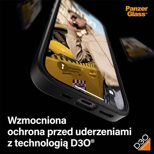 ETUI DO IPHONE 15 6.1" PANZERGLASS CLEARCASE D3O 2XMILITARY