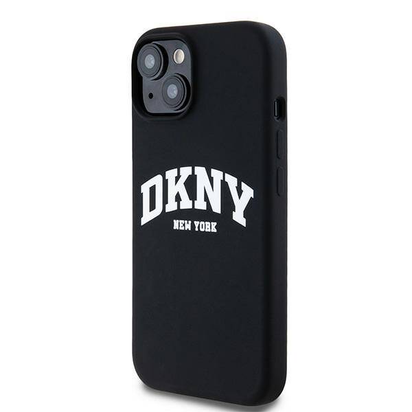 ETUI DO IPHONE 15 PLUS / 14 PLUS DKNY LIQUID SILICONE WHITE PRINTED LOGO