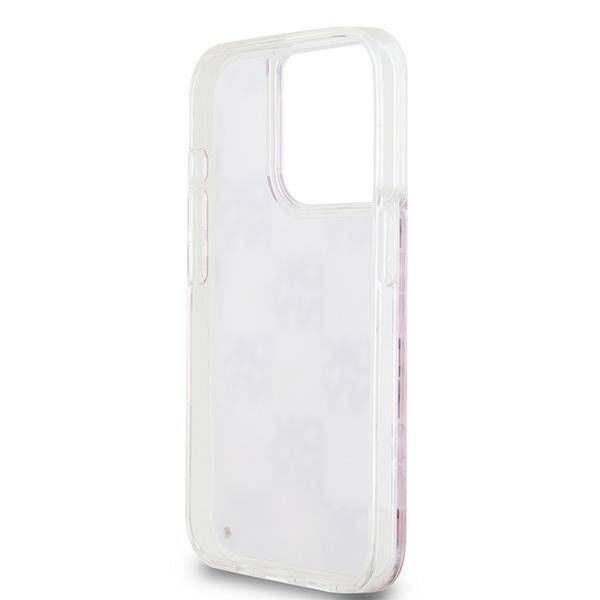 ETUI DO IPHONE 15 PRO 6.1" DKNY LIQUID GLITTER MULTILOGO RÓŻOWE