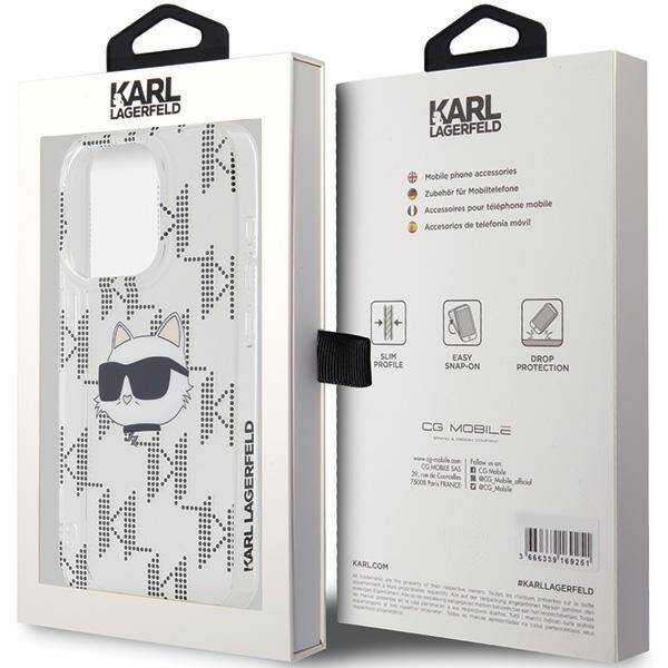 ETUI DO IPHONE 15 PRO 6.1" KARL LAGERFELD IML CHOUPETTE HEAD&MONOGRAM