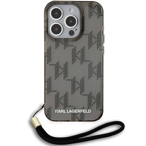 ETUI DO IPHONE 15 PRO 6.1" KARL LAGERFELD IML MONO KL PATTERN & CORD