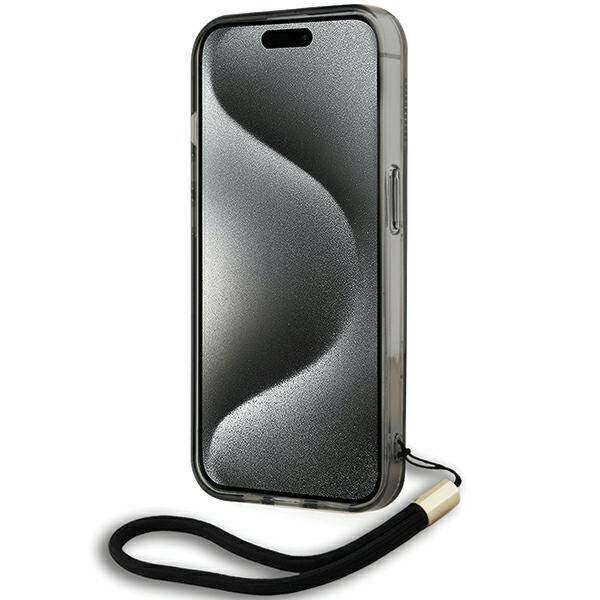 ETUI DO IPHONE 15 PRO 6.1" KARL LAGERFELD IML MONO KL PATTERN & CORD