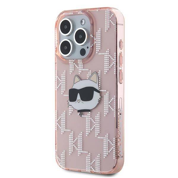 ETUI DO IPHONE 15 PRO KARL LAGERFELD IML CHOUPETTE HEAD & MONOGRAM RÓŻOWE